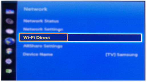 Wifi direct samsung tv